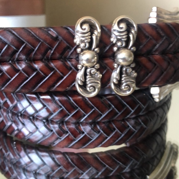 BRIGHTON Brown Genuine Leather Belt - Picture 3 of 6